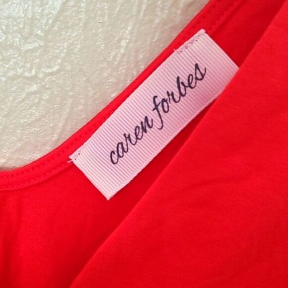 Caren Forbes One-piece Lace-up Front Orange Bathing Suit, Size Small, NWOT - Picture 4 of 5